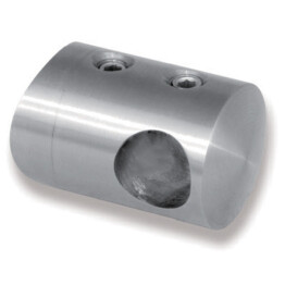 Support traversant en INOX 316 base plate - Pour rond creux ou plein diamètre 12 mm