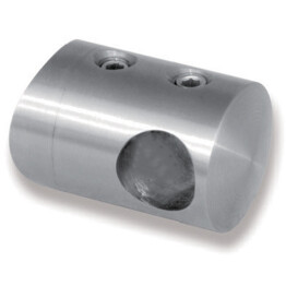Support traversant en INOX 316 base ronde - Pour rond creux ou plein diamètre 12 mm