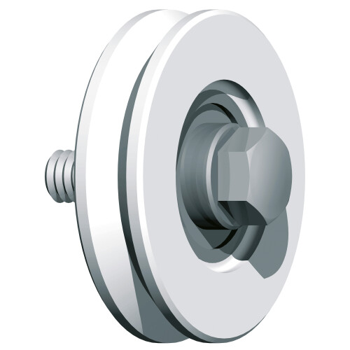 Galet en polyamide seul - Gorge en V - F40/VN