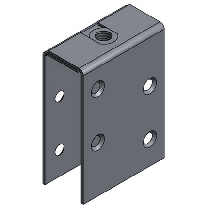 Platine de fixation en U - Montage sur plat, largeur 25-35 - FPLAT62P