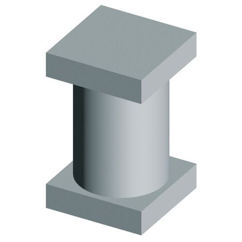 Carré décolleté - Pour collier réglable - F247.22