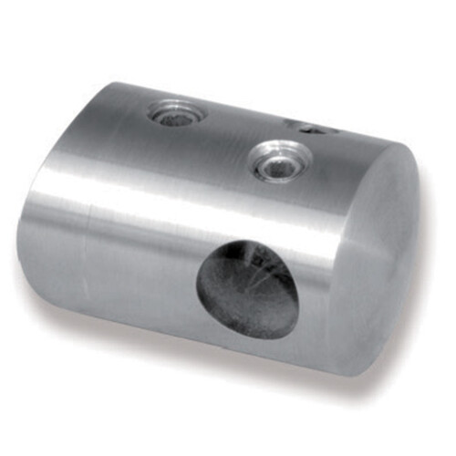 Support jonction non-traversant en INOX 316 base plate - Pour rond creux ou plein diamètre 12 mm - FMCST2