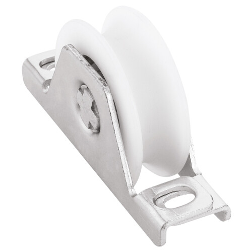 Galets POLYAMIDE avec support INOX à encastrer - Gorge ronde - GGR108Ni