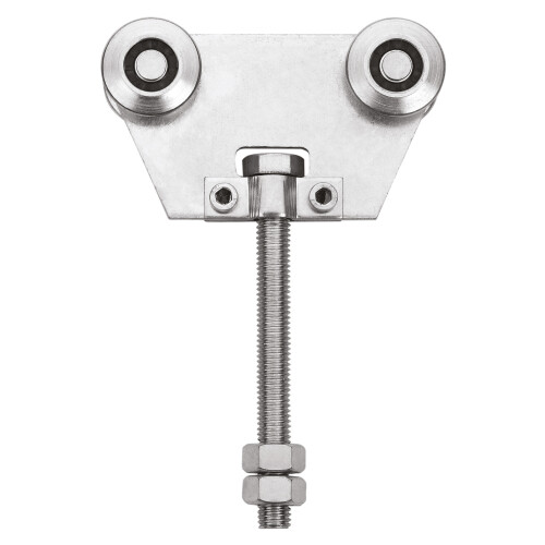 Chariot à 4 galets INOX 316 - Pour rail INOX 40x40x1,5, 300 Kg maxi - F4RF34i