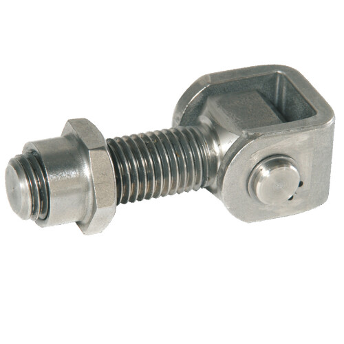 Gond INOX réglable avec étrier - À souder - F435Ci