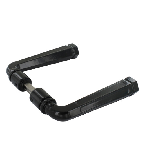 Poignée en aluminium laqué noir - Carré INOX de 7 - FPOIGNEE/4T