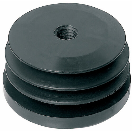 Embout rond plastique noir taraudé M10 - PVER40