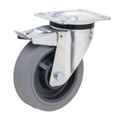 Pour commander cette roulette avec le blocage total à pédale avant, remplacer la 2 ème lettre de la référence par B. Ex : MB272