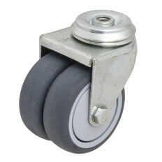 Double galets caoutchouc gris