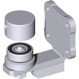 Pivot bas sur roulement à billes + 1 bille - À platine