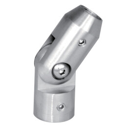 Support articulé en INOX 316 avec vis - Base plate - Pour rond creux ou plein diamètre 12 mm