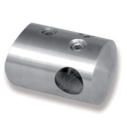 Support jonction non-traversant en INOX 316 base plate - Pour rond creux ou plein diamètre 12 mm